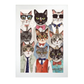 Lámina de Moda Gatos Estilizados