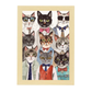 Lámina de Moda Gatos Estilizados