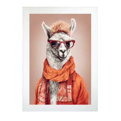 Póster Moda Llama Caliente