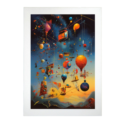 Póster "Objetos voladores en el futuro"