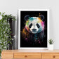 Póster de Panda con Salpicaduras de Acuarela Colorida