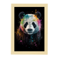 Póster de Panda con Salpicaduras de Acuarela Colorida
