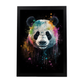Póster de Panda con Salpicaduras de Acuarela Colorida