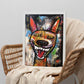 Póster de Perro Feliz Estilo Basquiat