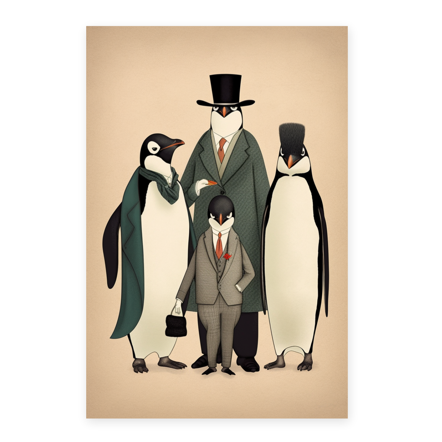 Póster de Pingüinos de Moda