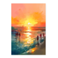 Póster de la Playa al Atardecer