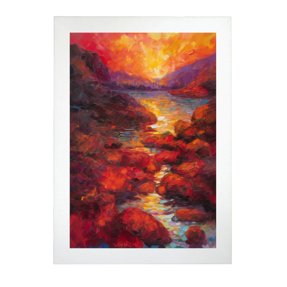 Póster de la Playa al Atardecer