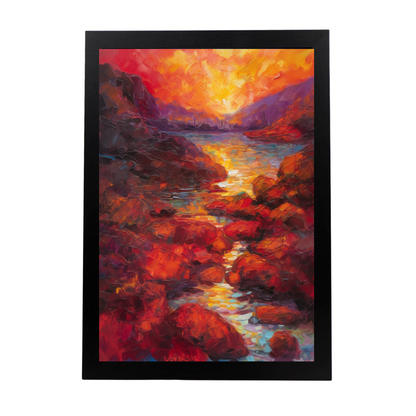 Póster de la Playa al Atardecer