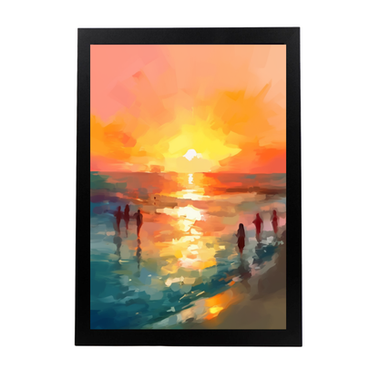 Póster de la Playa al Atardecer