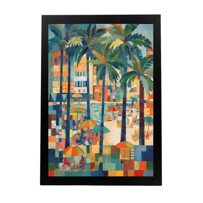 Póster de la Playa al Atardecer