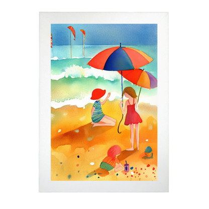 Póster de Playa Colorida