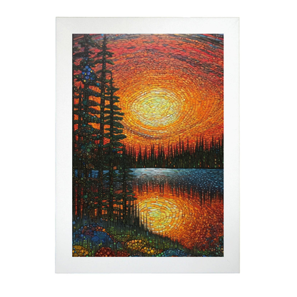 Póster: Atardecer en el lago