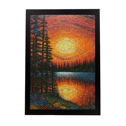 Póster: Atardecer en el lago