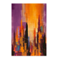 Póster Skyline de Ciudad al Atardecer