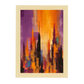 Póster Skyline de Ciudad al Atardecer