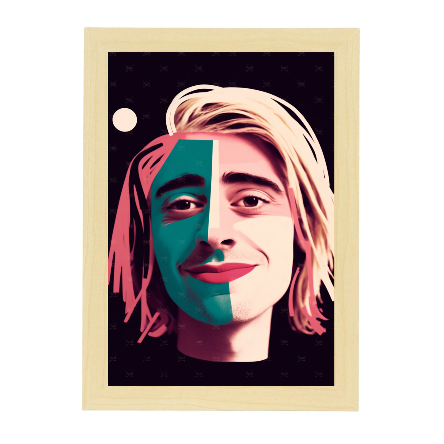 Póster Sonriente de Kurt Cobain