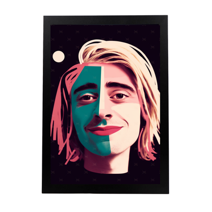 Póster Sonriente de Kurt Cobain