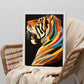 Lámina Tigre Estilo Victor Vasarely