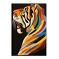 Lámina Tigre Estilo Victor Vasarely
