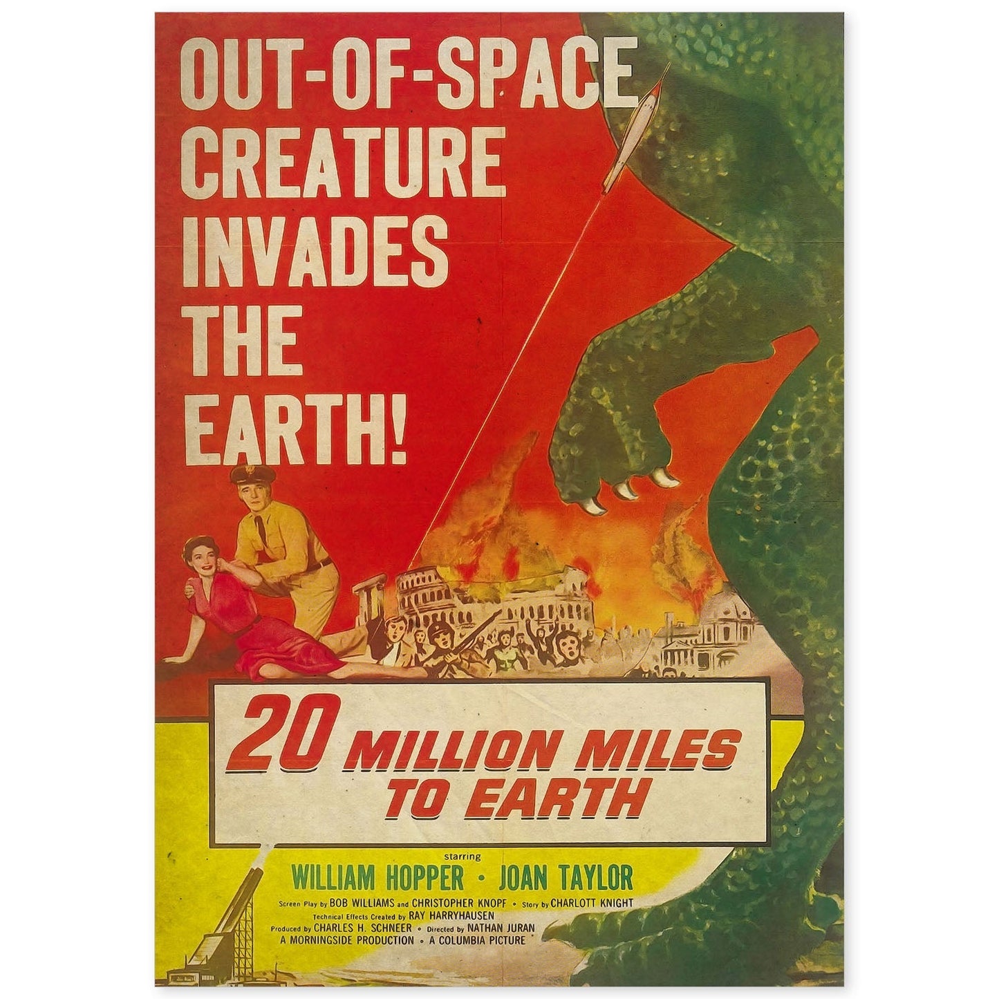 Poster vintage de 20 Millones de millas 2. con imágenes vintage y de publicidad antigua.-Artwork-Nacnic-A4-Sin marco-Nacnic Estudio SL