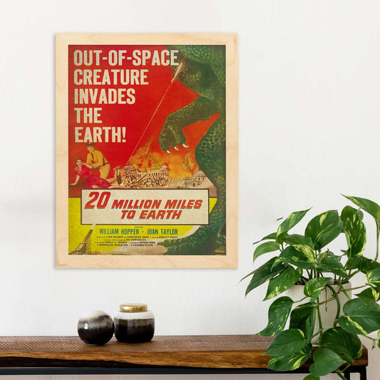 Poster vintage de 20 Millones de millas 2. con imágenes vintage y de publicidad antigua.-Artwork-Nacnic-Nacnic Estudio SL