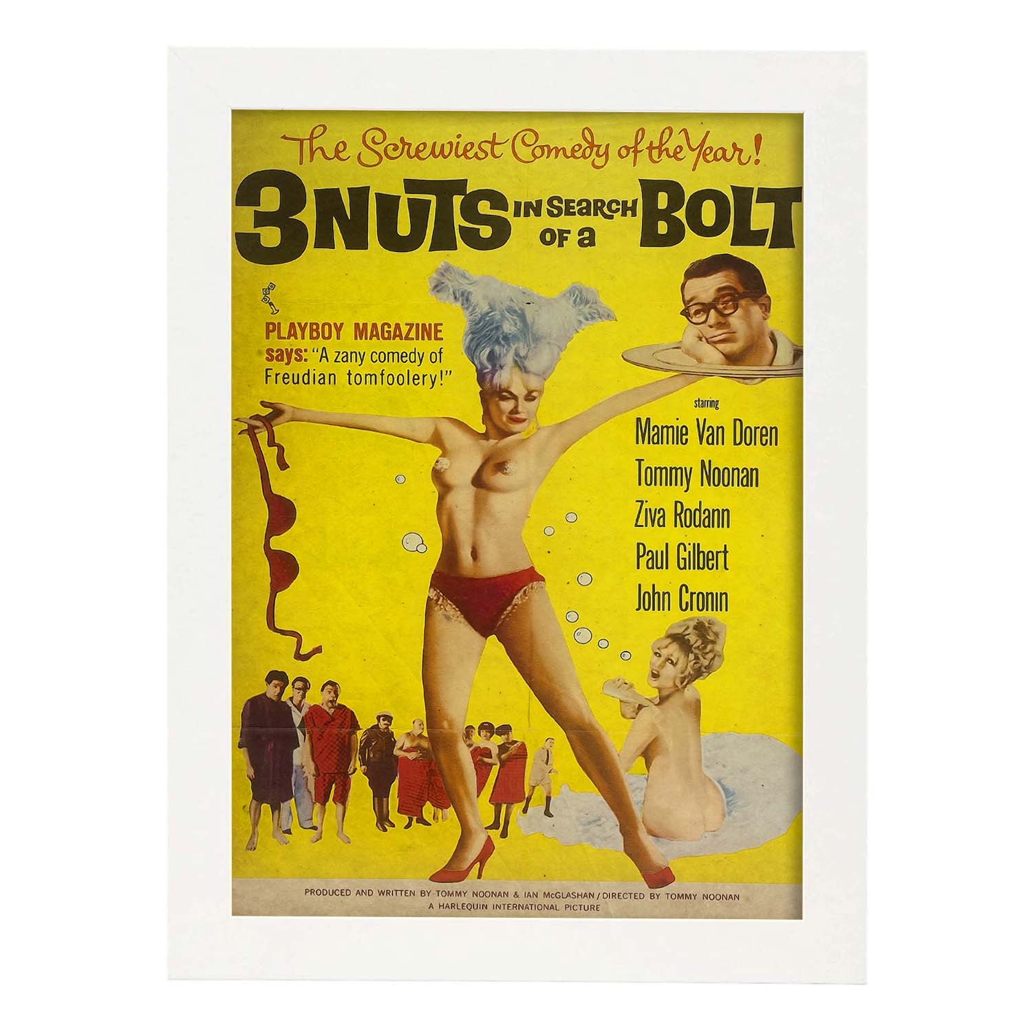 Poster vintage de 3 Nuts and 1 Bolt. con imágenes vintage y de publicidad antigua.-Artwork-Nacnic-A3-Marco Blanco-Nacnic Estudio SL