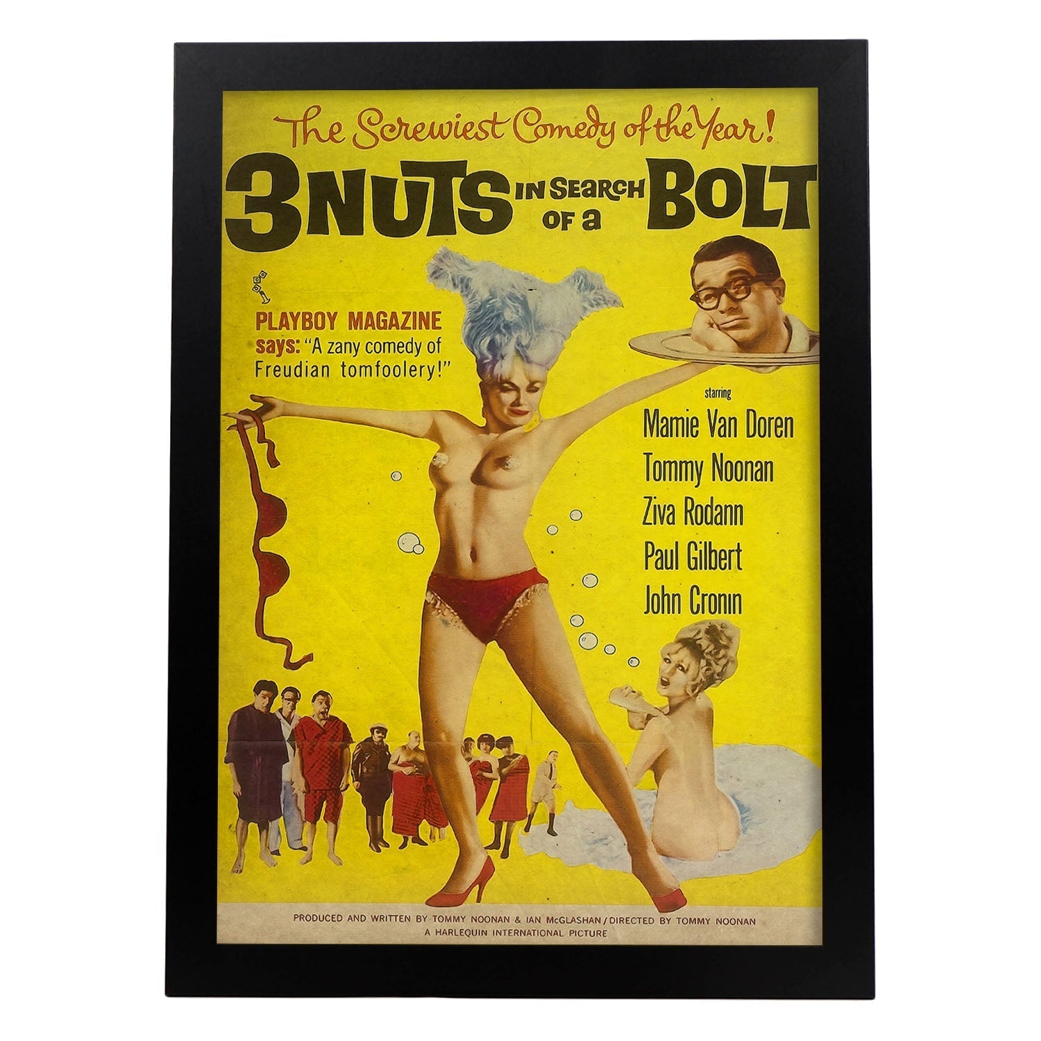 Poster vintage de 3 Nuts and 1 Bolt. con imágenes vintage y de publicidad antigua.-Artwork-Nacnic-A3-Marco Negro-Nacnic Estudio SL