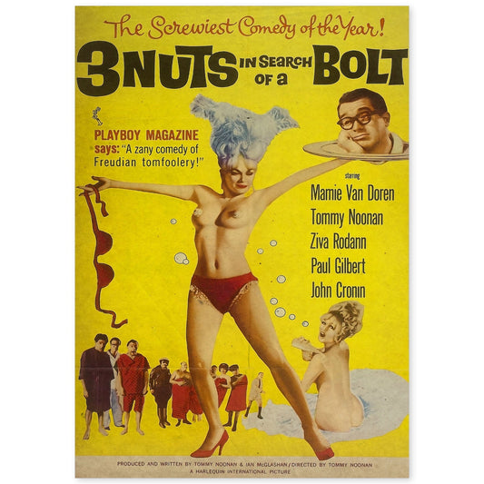 Poster vintage de 3 Nuts and 1 Bolt. con imágenes vintage y de publicidad antigua.-Artwork-Nacnic-A4-Sin marco-Nacnic Estudio SL