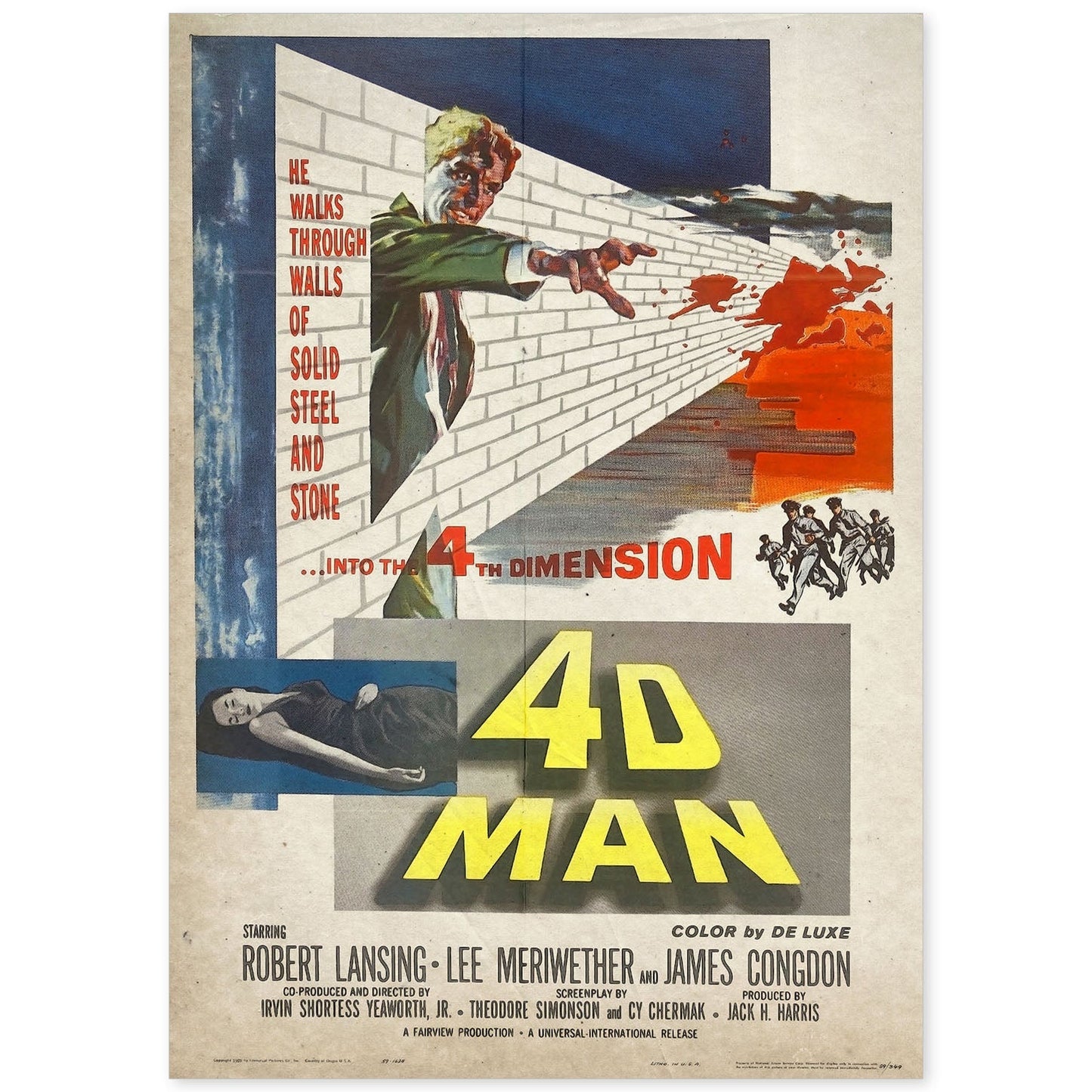 Poster vintage de 4D man. con imágenes vintage y de publicidad antigua.-Artwork-Nacnic-A4-Sin marco-Nacnic Estudio SL