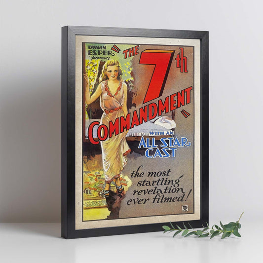 Poster vintage de 7 mandamientos. con imágenes vintage y de publicidad antigua.-Artwork-Nacnic-Nacnic Estudio SL