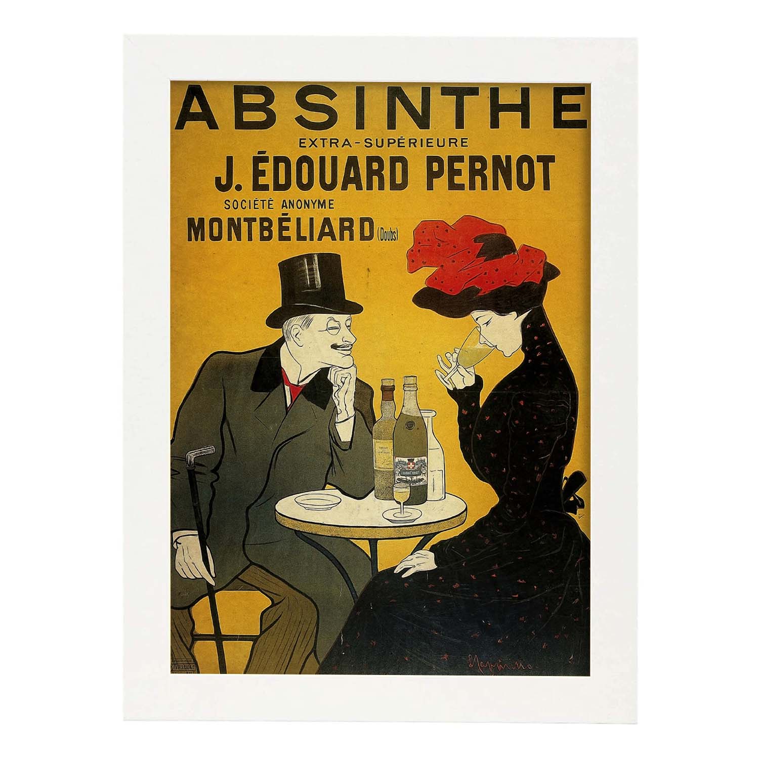 Poster vintage de Absenta. con imágenes vintage y de publicidad antigua.-Artwork-Nacnic-A3-Marco Blanco-Nacnic Estudio SL