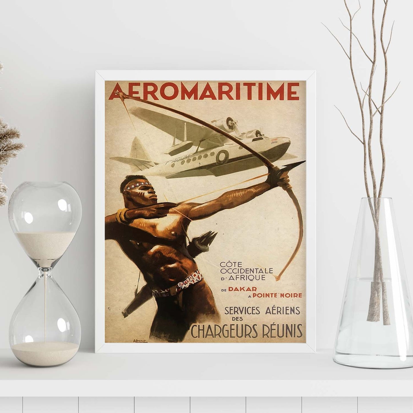 Poster vintage de Aeromaritima. con imágenes vintage y de publicidad antigua.-Artwork-Nacnic-Nacnic Estudio SL
