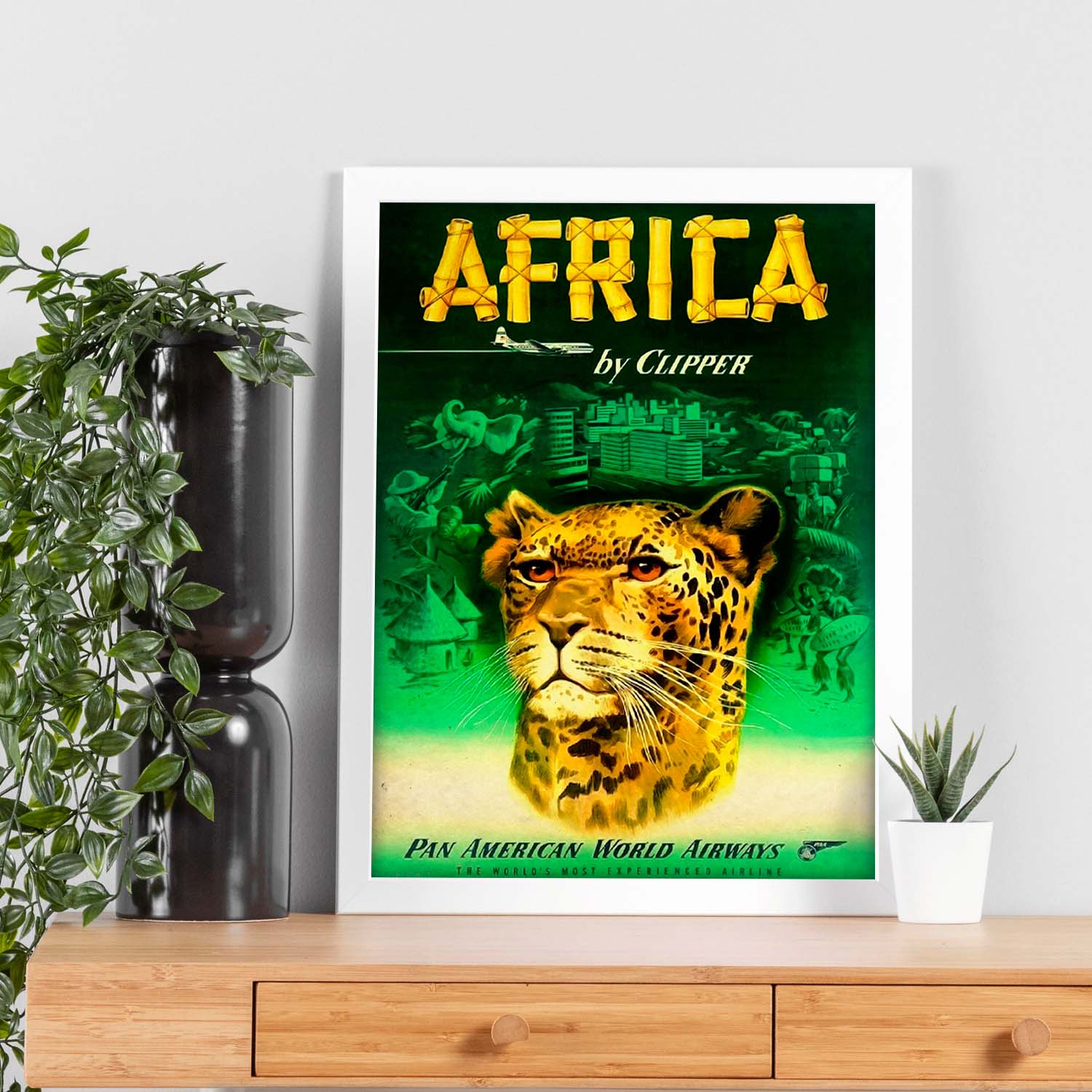 Poster vintage de Africa - Clipper. con imágenes vintage y de publicidad antigua.-Artwork-Nacnic-Nacnic Estudio SL
