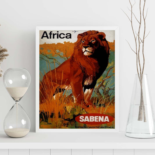 Poster vintage de Africa - Sabena. con imágenes vintage y de publicidad antigua.-Artwork-Nacnic-Nacnic Estudio SL