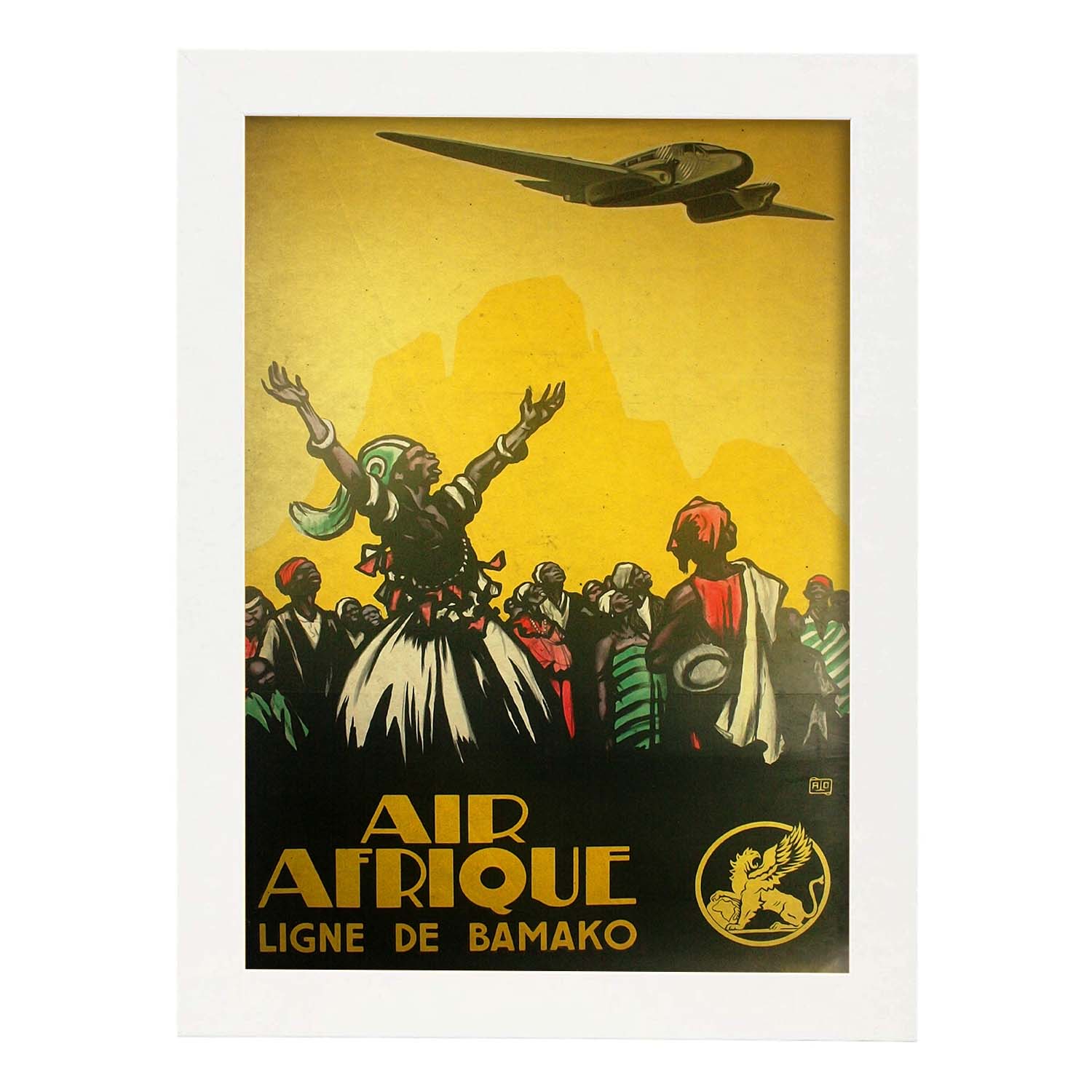 Poster vintage de Air Afrique. con imágenes vintage y de publicidad antigua.-Artwork-Nacnic-A3-Marco Blanco-Nacnic Estudio SL