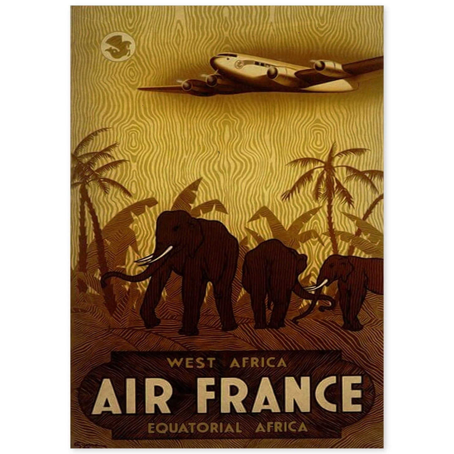 Poster vintage de Air France. con imágenes vintage y de publicidad antigua.-Artwork-Nacnic-A4-Sin marco-Nacnic Estudio SL