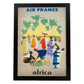Poster vintage de Air Francia - Africa. con imágenes vintage y de publicidad antigua.-Artwork-Nacnic-A3-Marco Negro-Nacnic Estudio SL