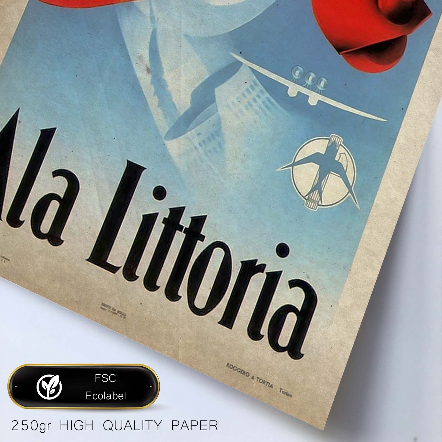 Poster vintage de Ala Littoria. con imágenes vintage y de publicidad antigua.-Artwork-Nacnic-Nacnic Estudio SL