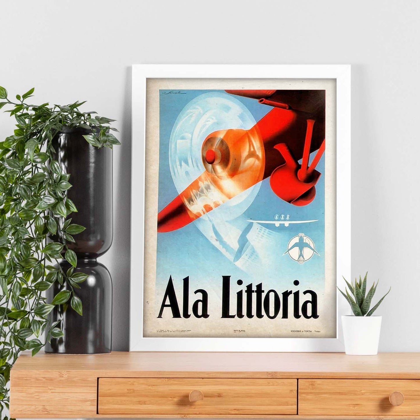 Poster vintage de Ala Littoria. con imágenes vintage y de publicidad antigua.-Artwork-Nacnic-Nacnic Estudio SL