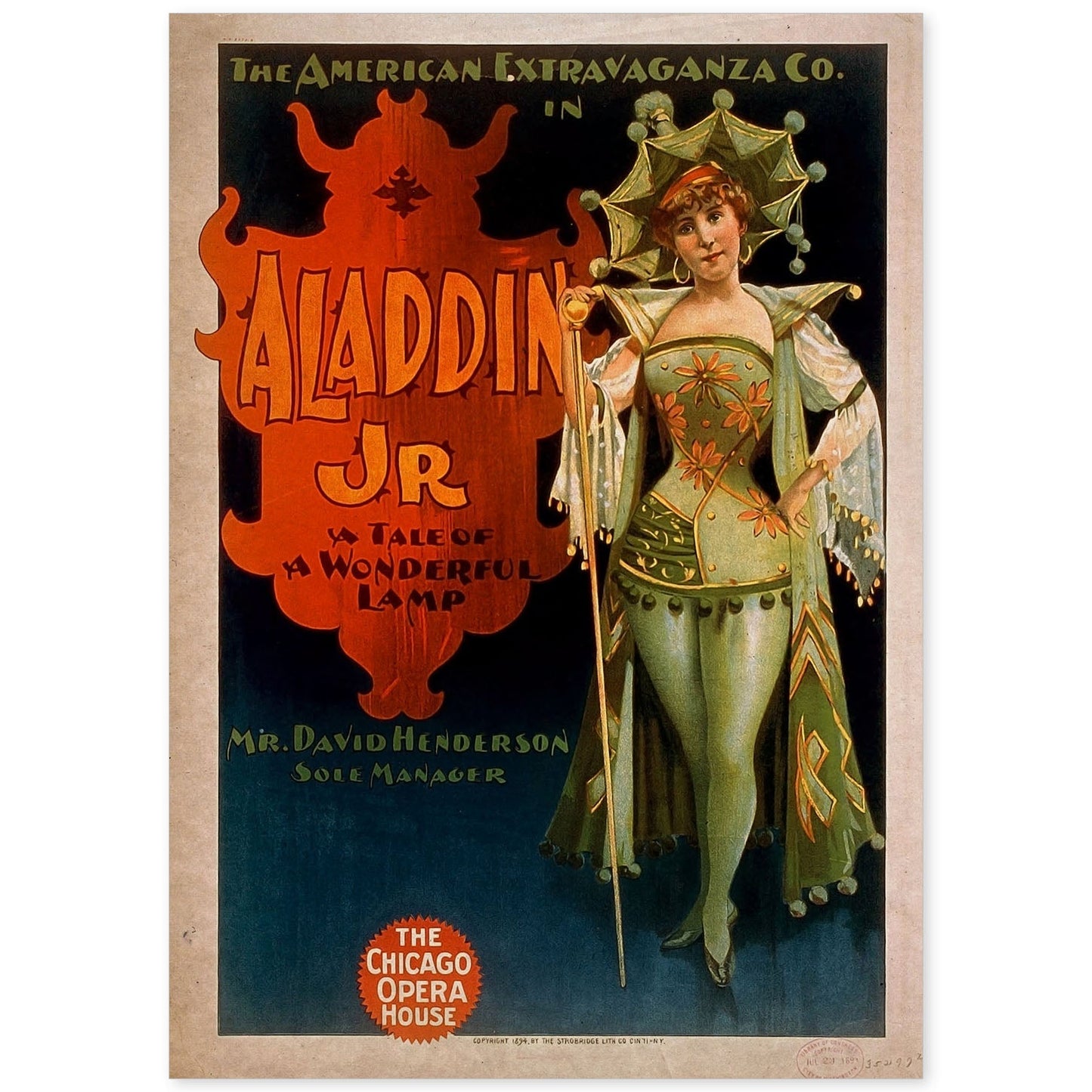 Poster vintage de Aladdin Jr. con imágenes vintage y de publicidad antigua.-Artwork-Nacnic-A4-Sin marco-Nacnic Estudio SL