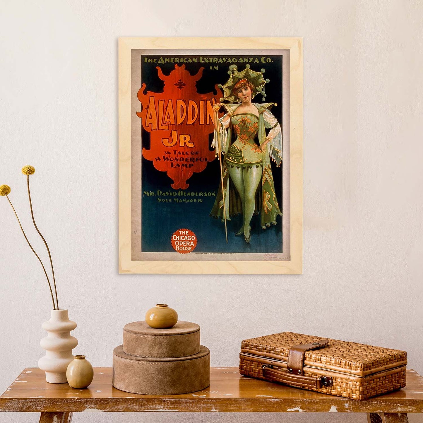 Poster vintage de Aladdin Jr. con imágenes vintage y de publicidad antigua.-Artwork-Nacnic-Nacnic Estudio SL