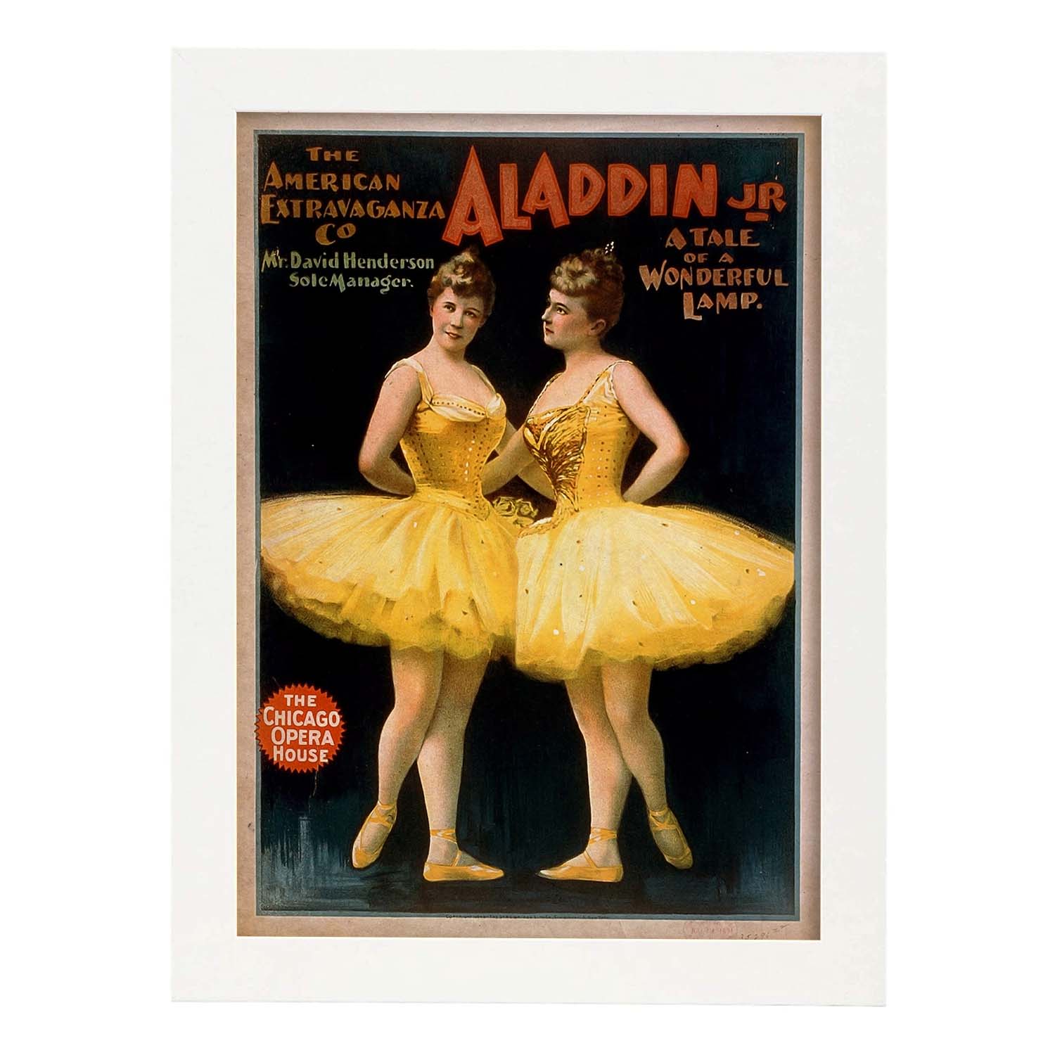 Poster vintage de Aladin. con imágenes vintage y de publicidad antigua.-Artwork-Nacnic-A3-Marco Blanco-Nacnic Estudio SL