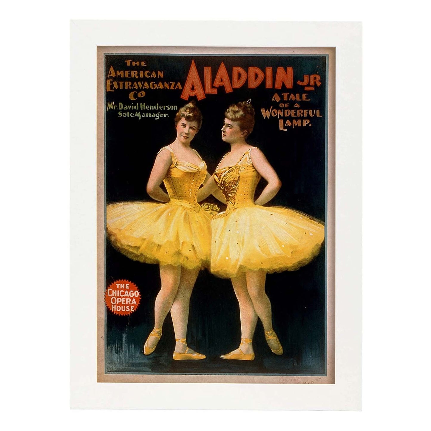Poster vintage de Aladin. con imágenes vintage y de publicidad antigua.-Artwork-Nacnic-A4-Marco Blanco-Nacnic Estudio SL