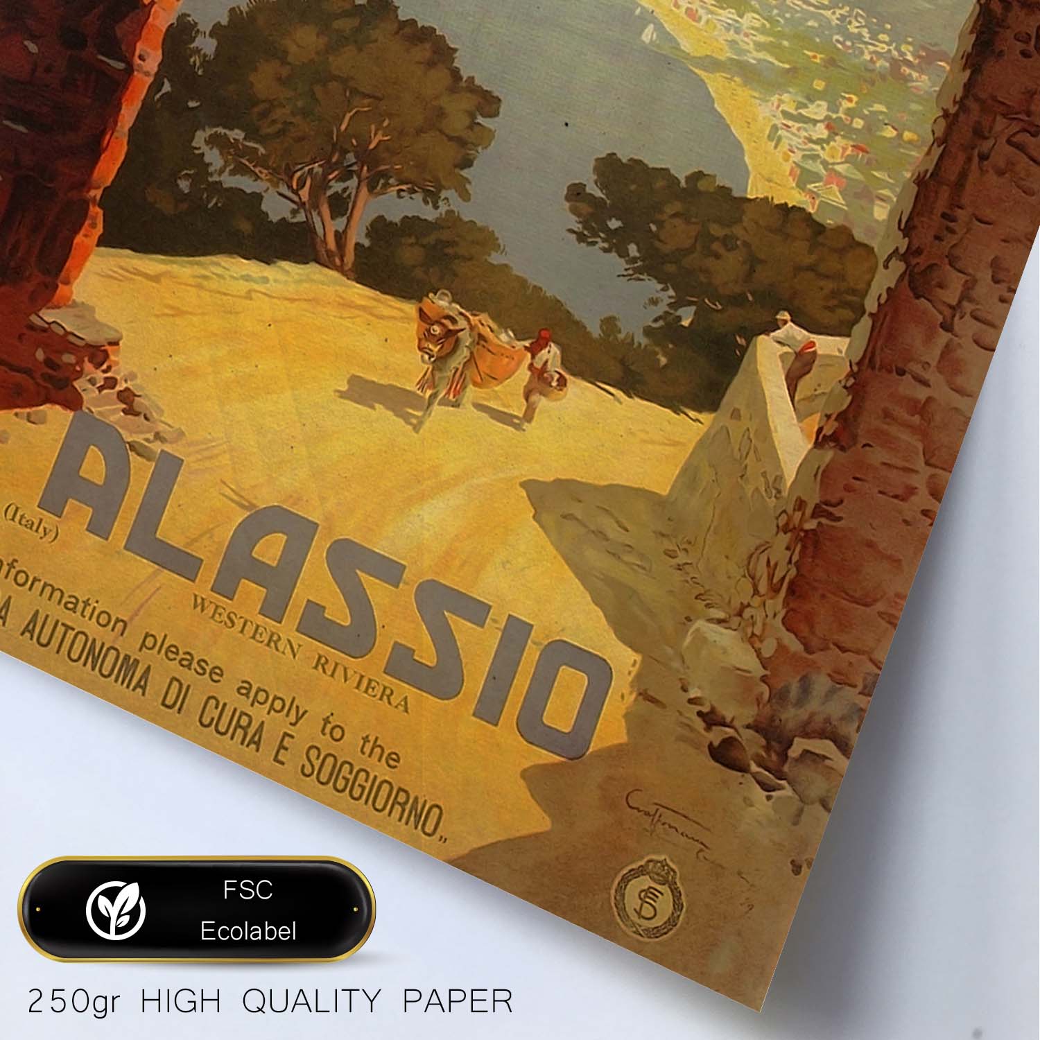 Poster vintage de Alassio. con imágenes vintage y de publicidad antigua.-Artwork-Nacnic-Nacnic Estudio SL