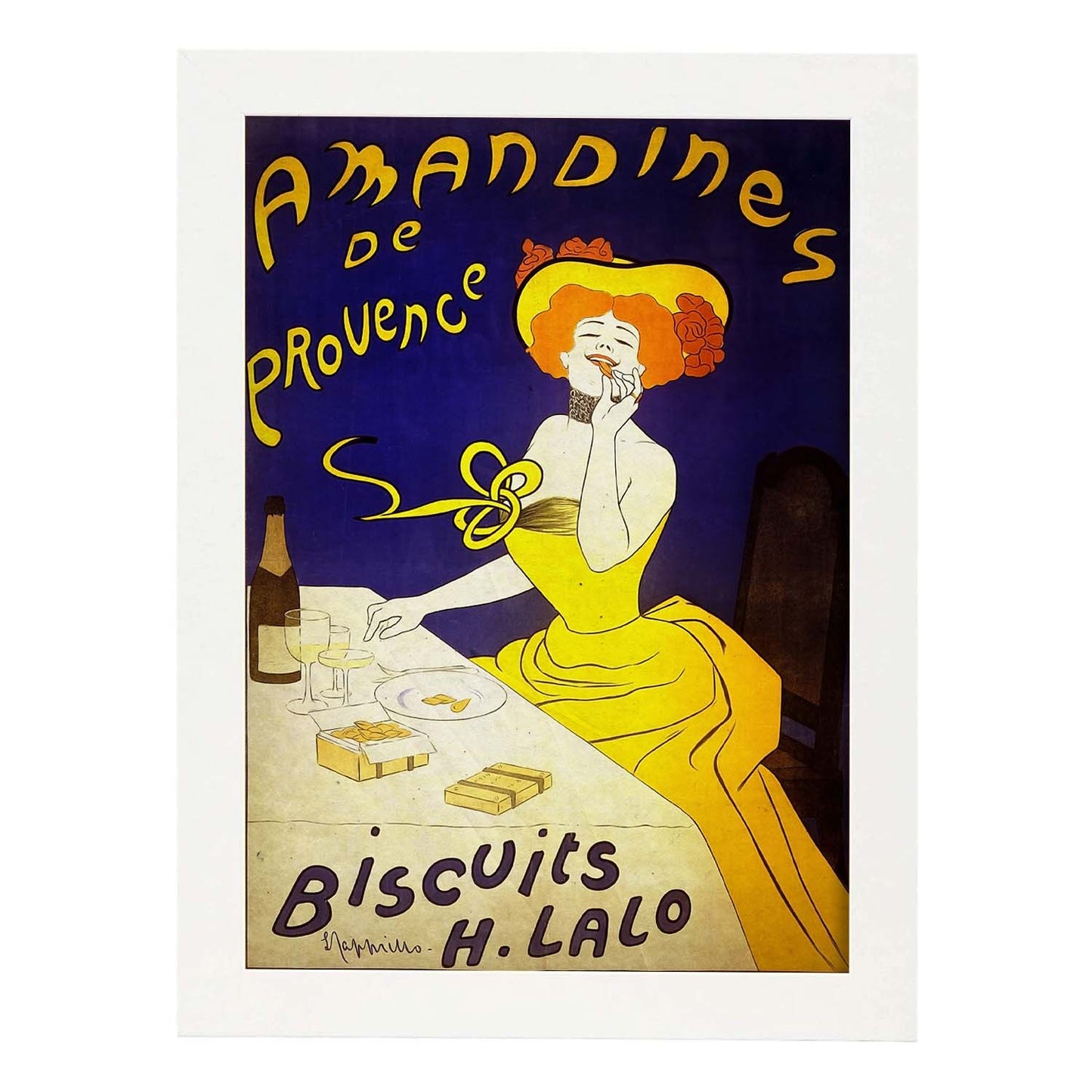 Poster vintage de Amandines. con imágenes vintage y de publicidad antigua.-Artwork-Nacnic-A3-Marco Blanco-Nacnic Estudio SL