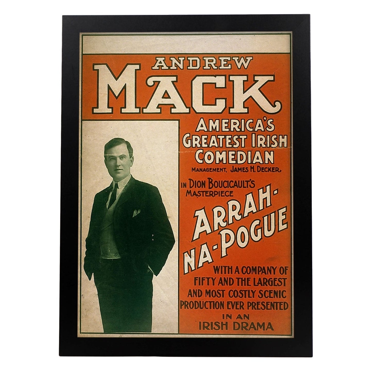 Poster vintage de Andrew Mack. con imágenes vintage y de publicidad antigua.-Artwork-Nacnic-A3-Marco Negro-Nacnic Estudio SL