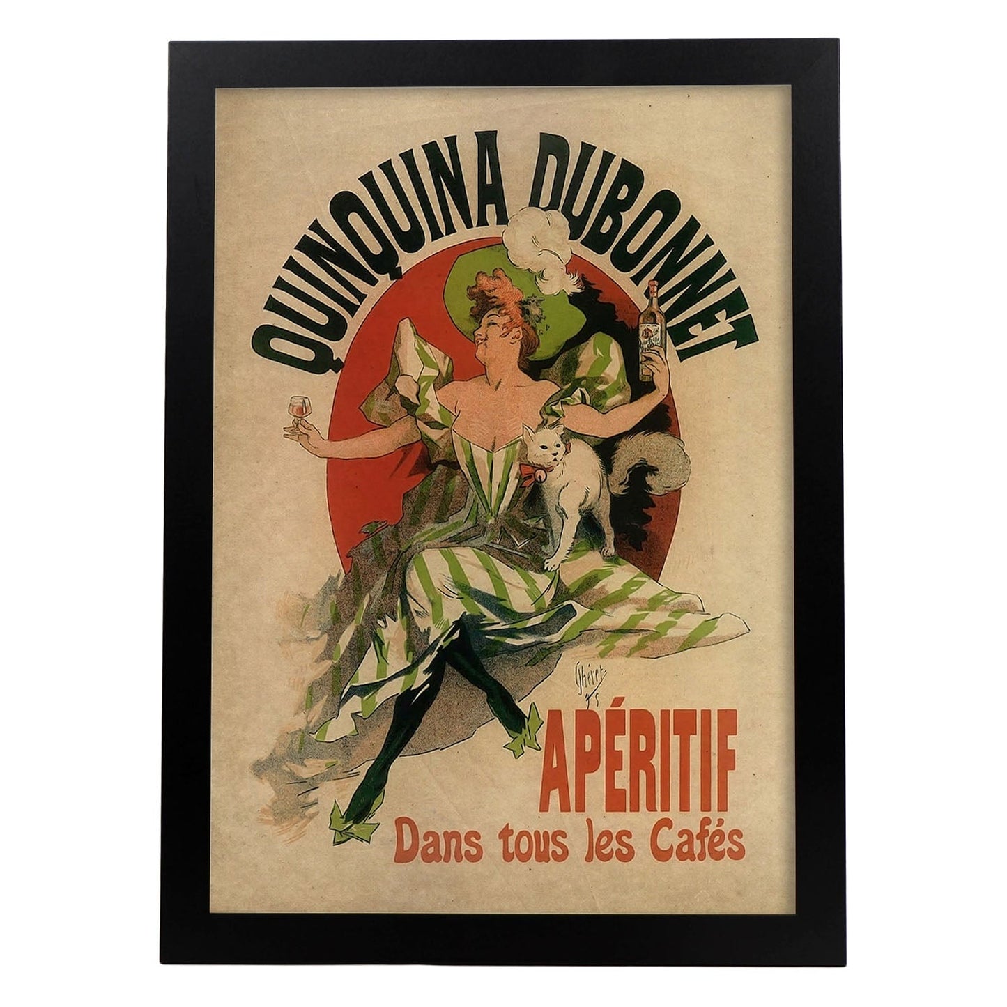 Poster vintage de Aperitivo. con imágenes vintage y de publicidad antigua.-Artwork-Nacnic-A3-Marco Negro-Nacnic Estudio SL