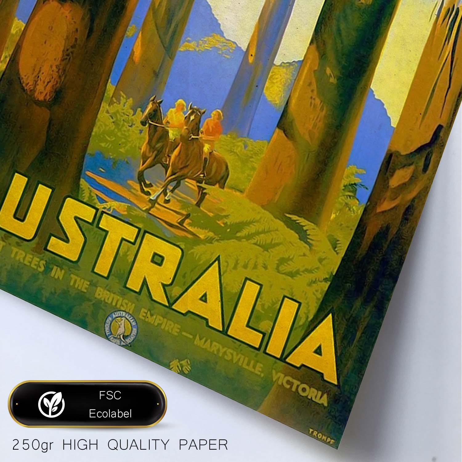 Poster vintage de Arboles australianos. con imágenes vintage y de publicidad antigua.-Artwork-Nacnic-Nacnic Estudio SL