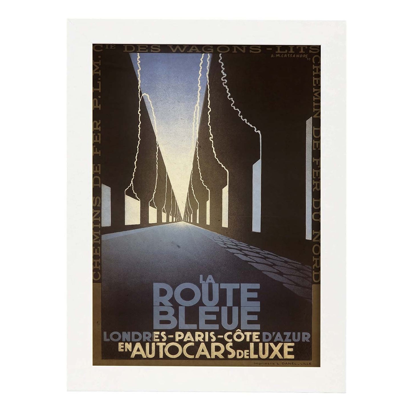 Poster vintage de Arboles de Paris. con imágenes vintage y de publicidad antigua.-Artwork-Nacnic-A3-Marco Blanco-Nacnic Estudio SL