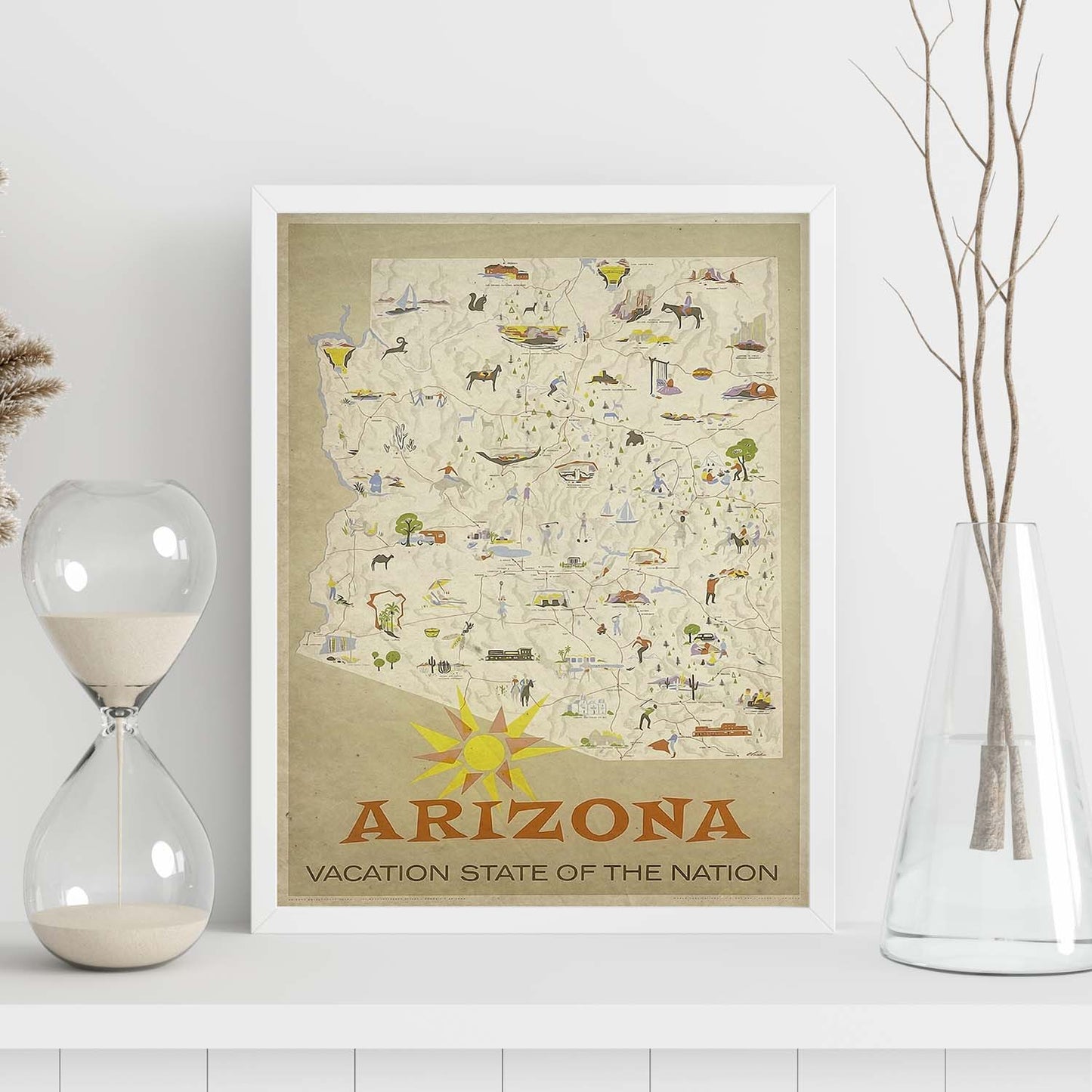 Poster vintage de Arizona. con imágenes vintage y de publicidad antigua.-Artwork-Nacnic-Nacnic Estudio SL